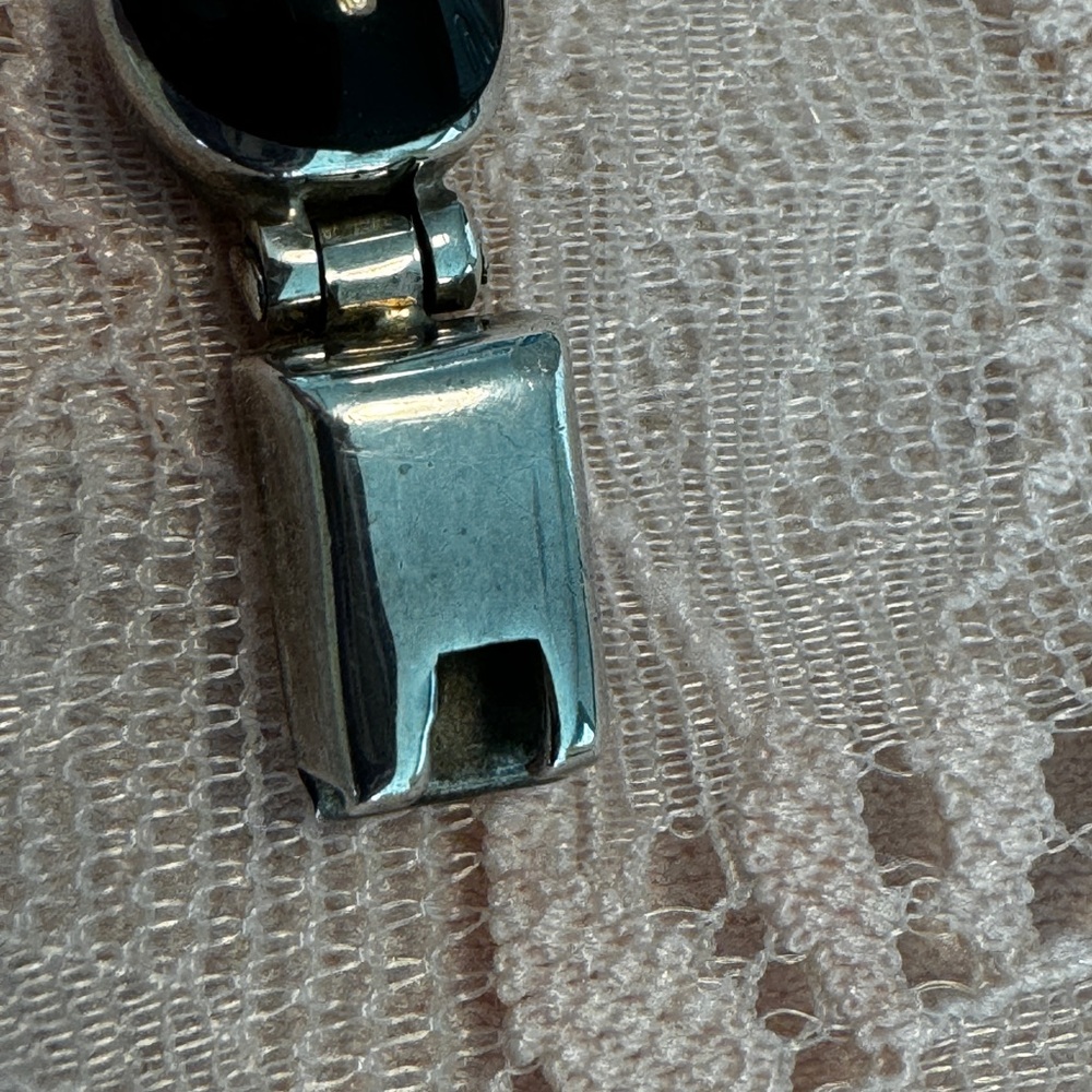 950 Sterling Silver black & grey Onyx bracelet from Mexico - Picture 6 of 8